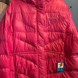 Columbia peak to park II Women's Insulated Hooded Jacket - Pink 3X  NWT